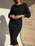 ELEGANT SLIM FIT KNIT DRESS