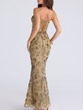 Low Neck Backless Tie Elegant Maxi Dress_CWDMD02023