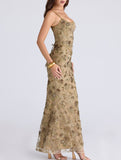 Low Neck Backless Tie Elegant Maxi Dress_CWDMD02023