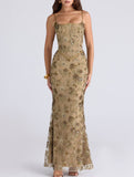 Low Neck Backless Tie Elegant Maxi Dress_CWDMD02023