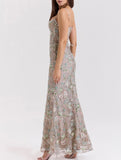 Low Neck Backless Tie Elegant Maxi Dress_CWDMD02023