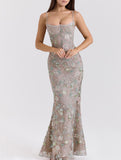 Low Neck Backless Tie Elegant Maxi Dress_CWDMD02023