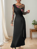 Elegant Embroidered Long Sleeve Dress