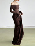 French-style elegant slim-fit dress for women_CWDMD02150