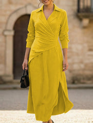 Elegant and casual solid color dress for women_CWDMD02159
