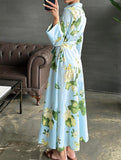 Polo Neck Button Belted Dress