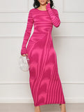 Irregular Print Slim Fit Bodycon Dress_CWDMD02279