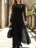 Sexy Mesh Patchwork Elegant Dress_CWDMD02300