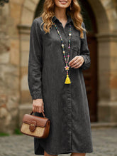 Plus Size Women's Denim Casual Dress_CWDMD02341