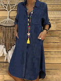 Plus Size Women's Denim Casual Dress_CWDMD02341