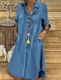 Plus Size Women's Denim Casual Dress_CWDMD02341