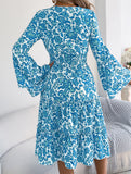 Vintage Flare Sleeve Ruffle A Line Dress_CWDMD02395