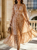 Printed High Waist Boho Maxi Dress_CWDMD02399