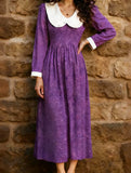 Printed Loose Long Sleeve Dress