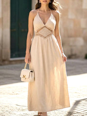 Backless Sleeveless Elegant Maxi Dress_CWDMD02687