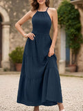 Halter Backless Waist Maxi Dress_CWDMD02699