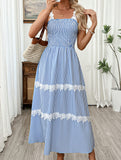 Lace Stripe Cami Maxi Dress_CWDMD02744