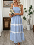 Lace Stripe Cami Maxi Dress_CWDMD02744