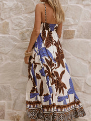 Tropical Print Cami Maxi Dress_CWDMD02795