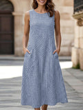 Stripe Sleeveless Bodycon Dress