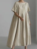 Cotton Loose Flowy Maxi Dress_CWDMD02892