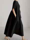 Cotton Loose Flowy Maxi Dress_CWDMD02892
