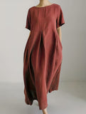 Cotton Loose Flowy Maxi Dress_CWDMD02892