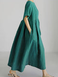 Cotton Loose Flowy Maxi Dress_CWDMD02892