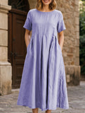 Cotton Loose Flowy Maxi Dress_CWDMD02892