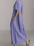 Cotton Loose Flowy Maxi Dress_CWDMD02892