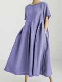 Cotton Loose Flowy Maxi Dress_CWDMD02892