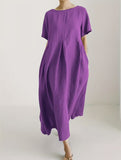 Cotton Loose Flowy Maxi Dress_CWDMD02892