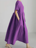 Cotton Loose Flowy Maxi Dress_CWDMD02892