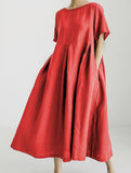 Cotton Loose Flowy Maxi Dress_CWDMD02892