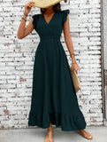 Waist Fit Casual Maxi Vacation Dress_CWDMD02893