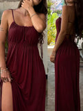 Drawstring Loose Cami Maxi Dress_CWDMD02896