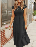 Flutter Sleeve Tiered Mini Dress_CWDMD02934