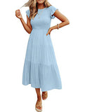 Flutter Sleeve Tiered Mini Dress_CWDMD02934