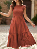 Flutter Sleeve Tiered Mini Dress_CWDMD02934