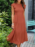 Flutter Sleeve Tiered Mini Dress_CWDMD02934