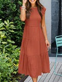 Flutter Sleeve Tiered Mini Dress_CWDMD02934
