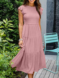 Flutter Sleeve Tiered Mini Dress_CWDMD02934