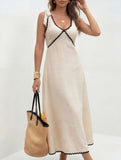 Backless Sleeveless Midi Dress_CWDMD02965