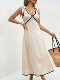 Backless Sleeveless Midi Dress_CWDMD02965