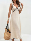 Backless Sleeveless Midi Dress_CWDMD02965