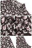 HIGH NECK FLORAL PATTERNED LONG DRESS - Doublju