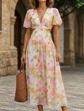 Sexy Slim Fit V-neck maxi dress