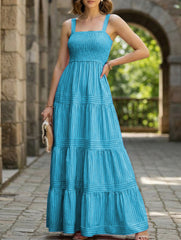 Retro style striped Maxi Dresses