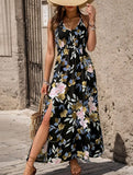 HALTER DRESS WITH SPLIT HALTER