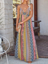 V-Neck Halter Printed Dress ??Chic Summer Essential